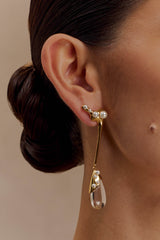 Adelaide Pearl Drop Earrings - Gold