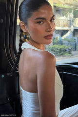 Maisie Round Gemstone Earrings - Gold