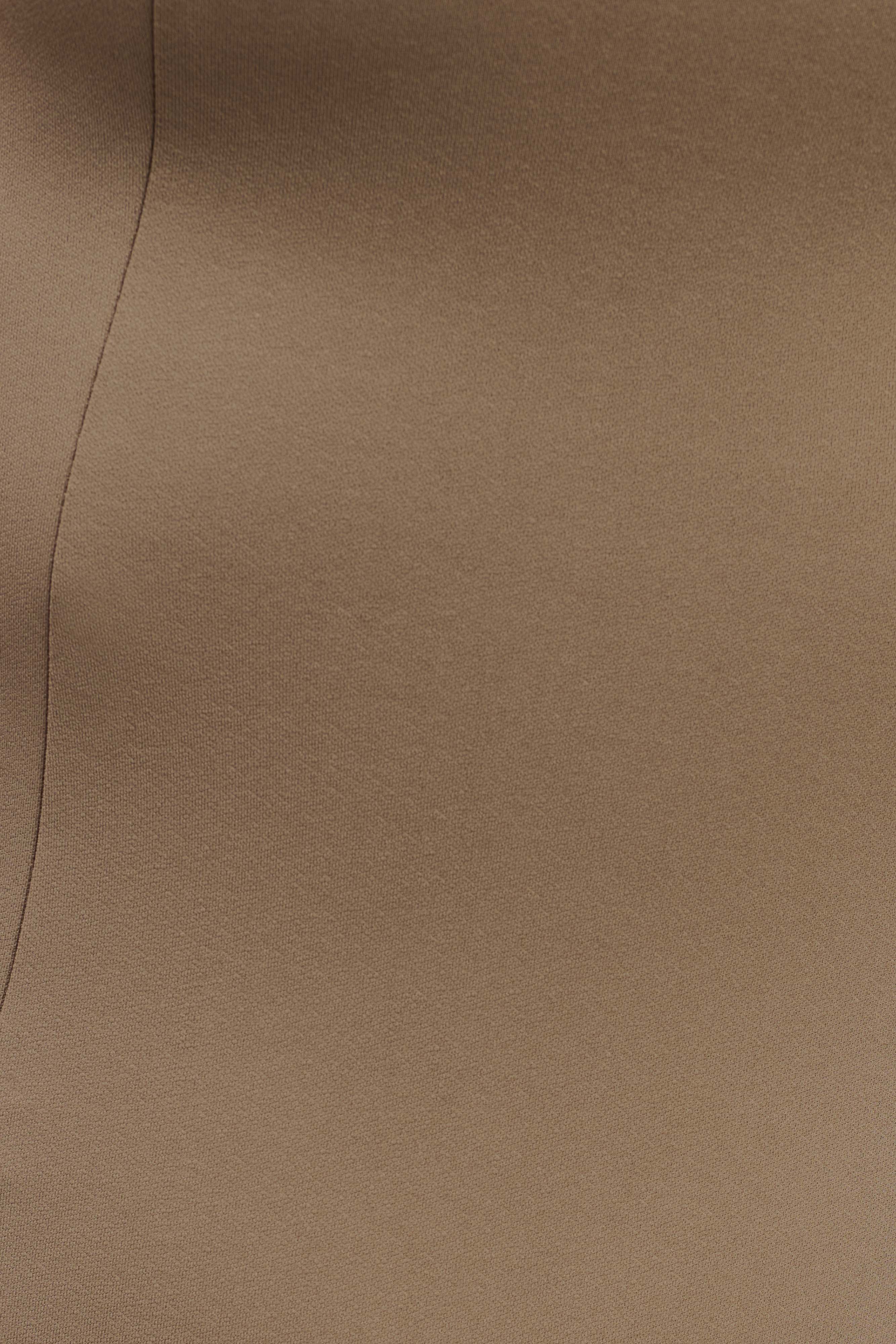 Taylor Draped Stretch Crepe Midi Dress - Mushroom