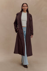 Marc Faux Suede Coat - Cocoa Chocolate