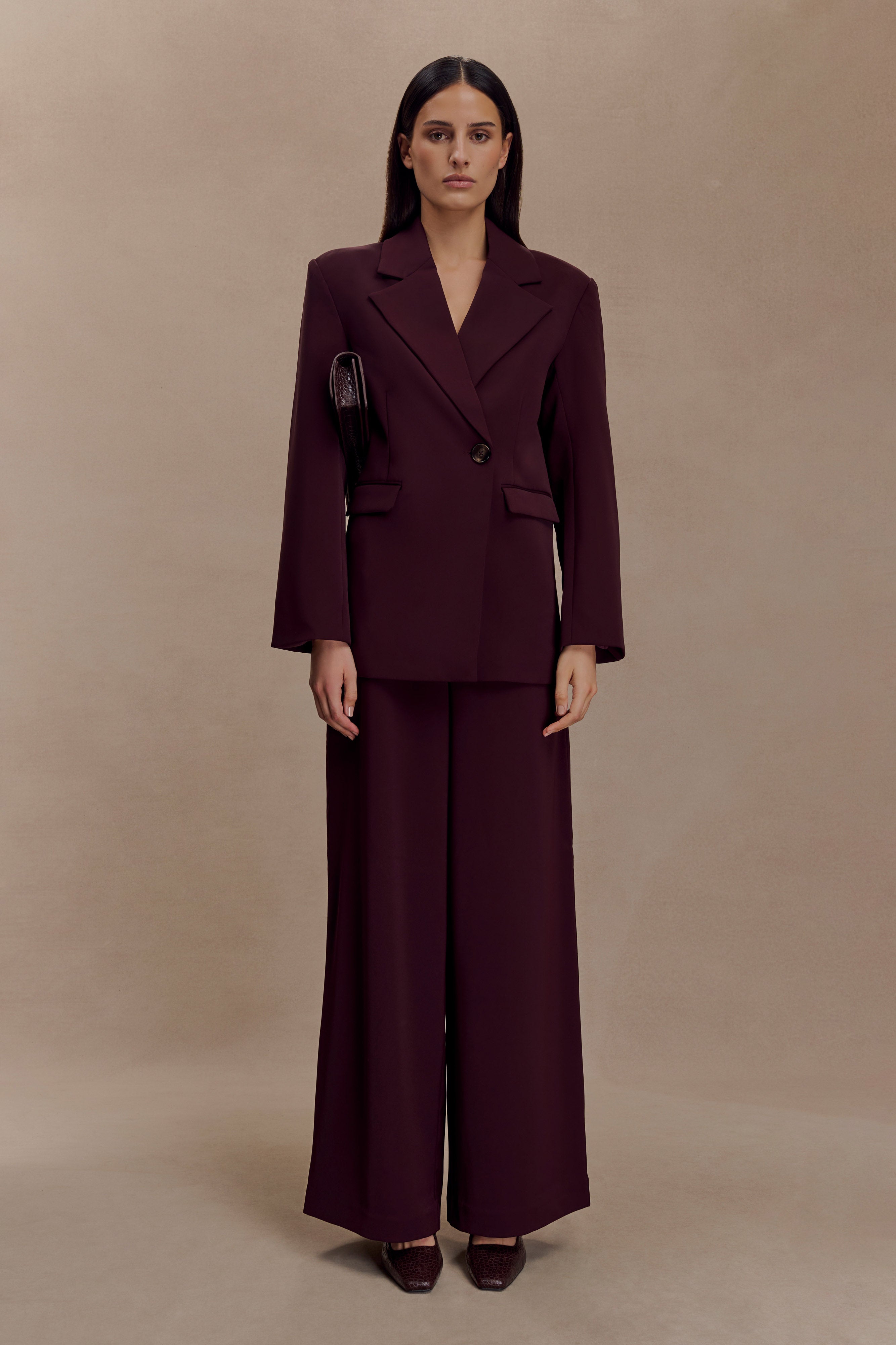 Mateo Oversized Blazer - Mahogany