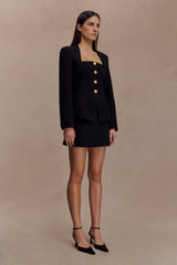 Christel Suiting Fitted Blazer - Black