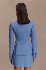 Christel Suiting Fitted Blazer - Ocean Blue