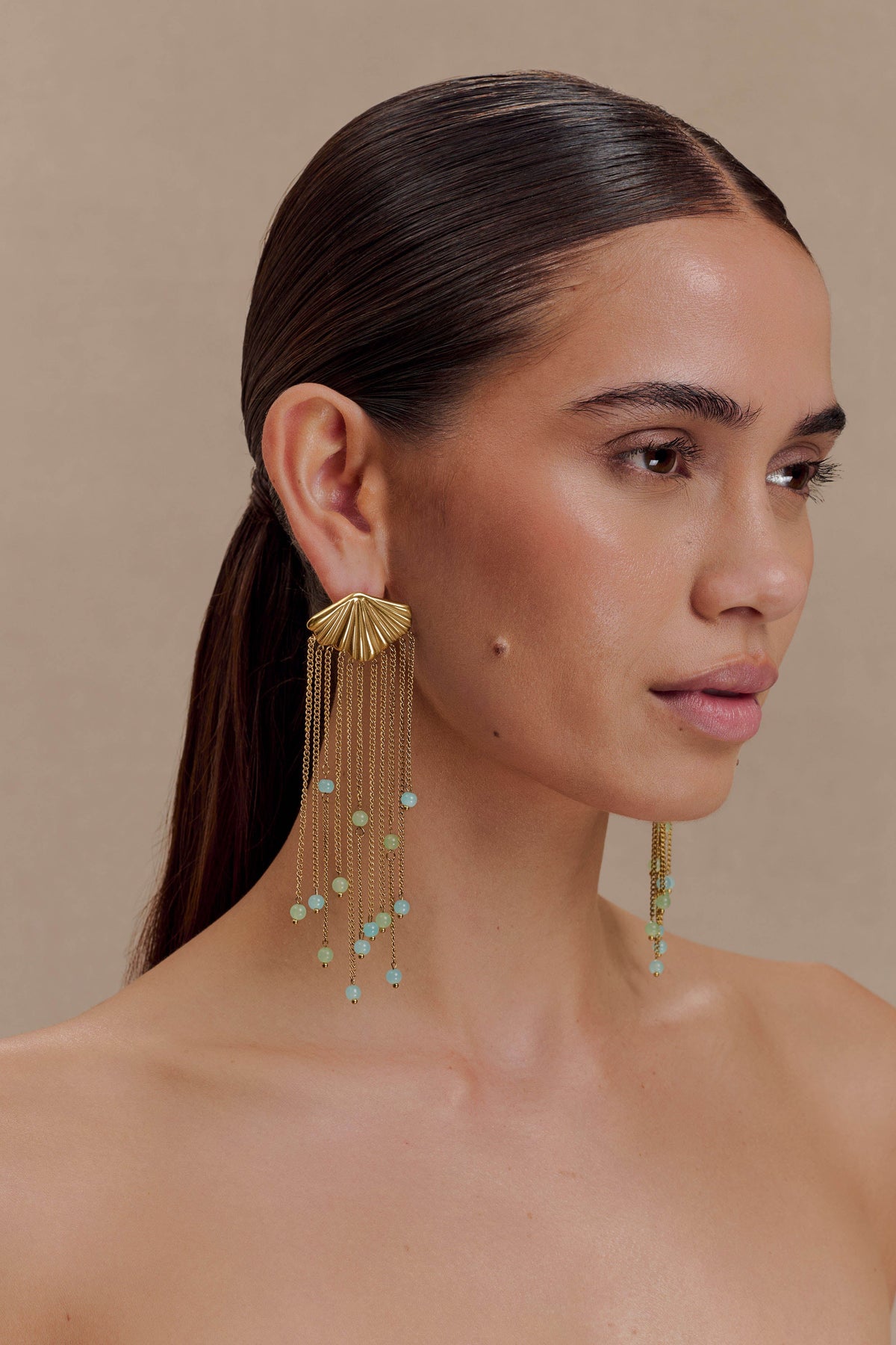 Maia Chandelier Earrings - Gold