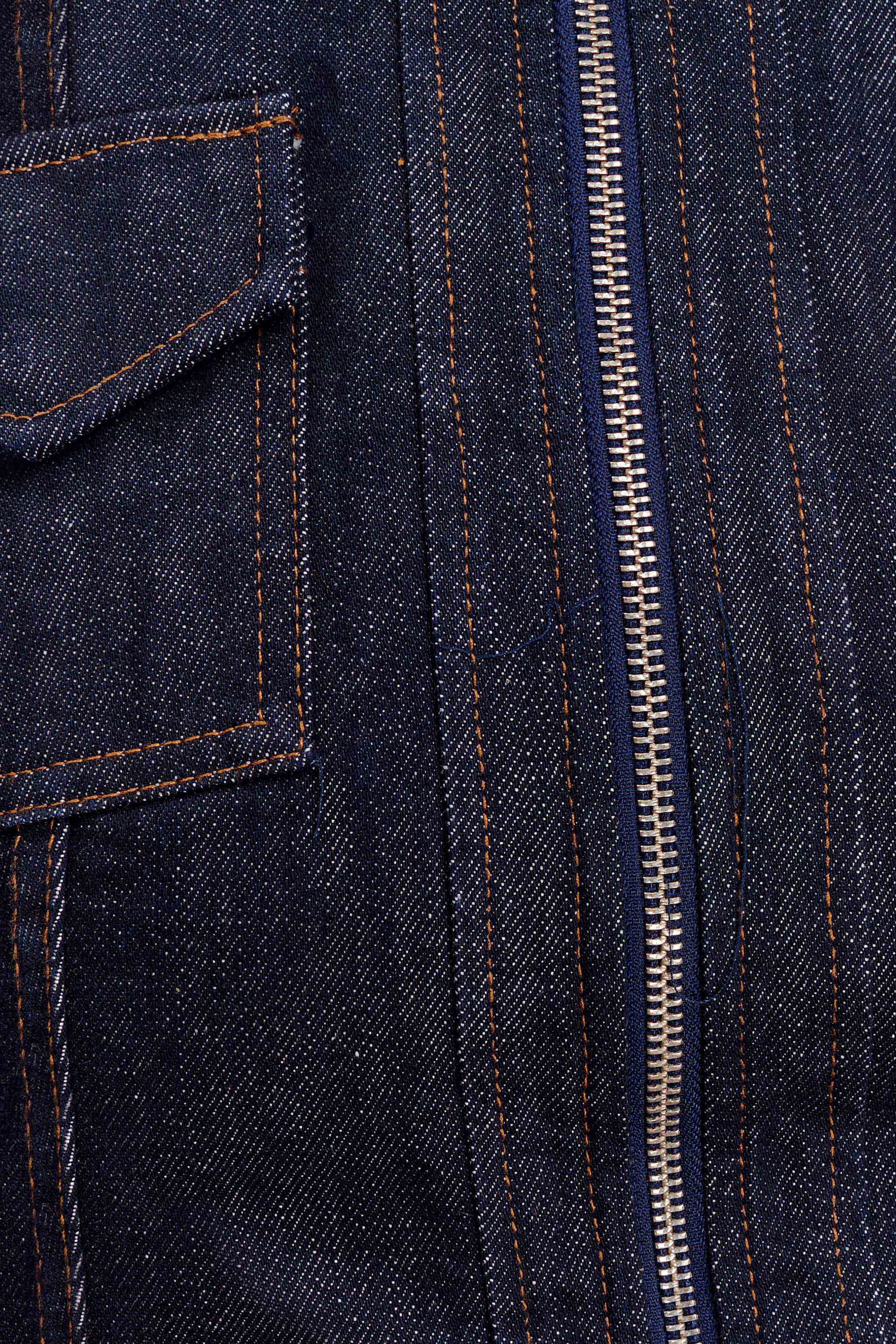 Cierra Cinched Jacket Top - Washed Indigo Blue