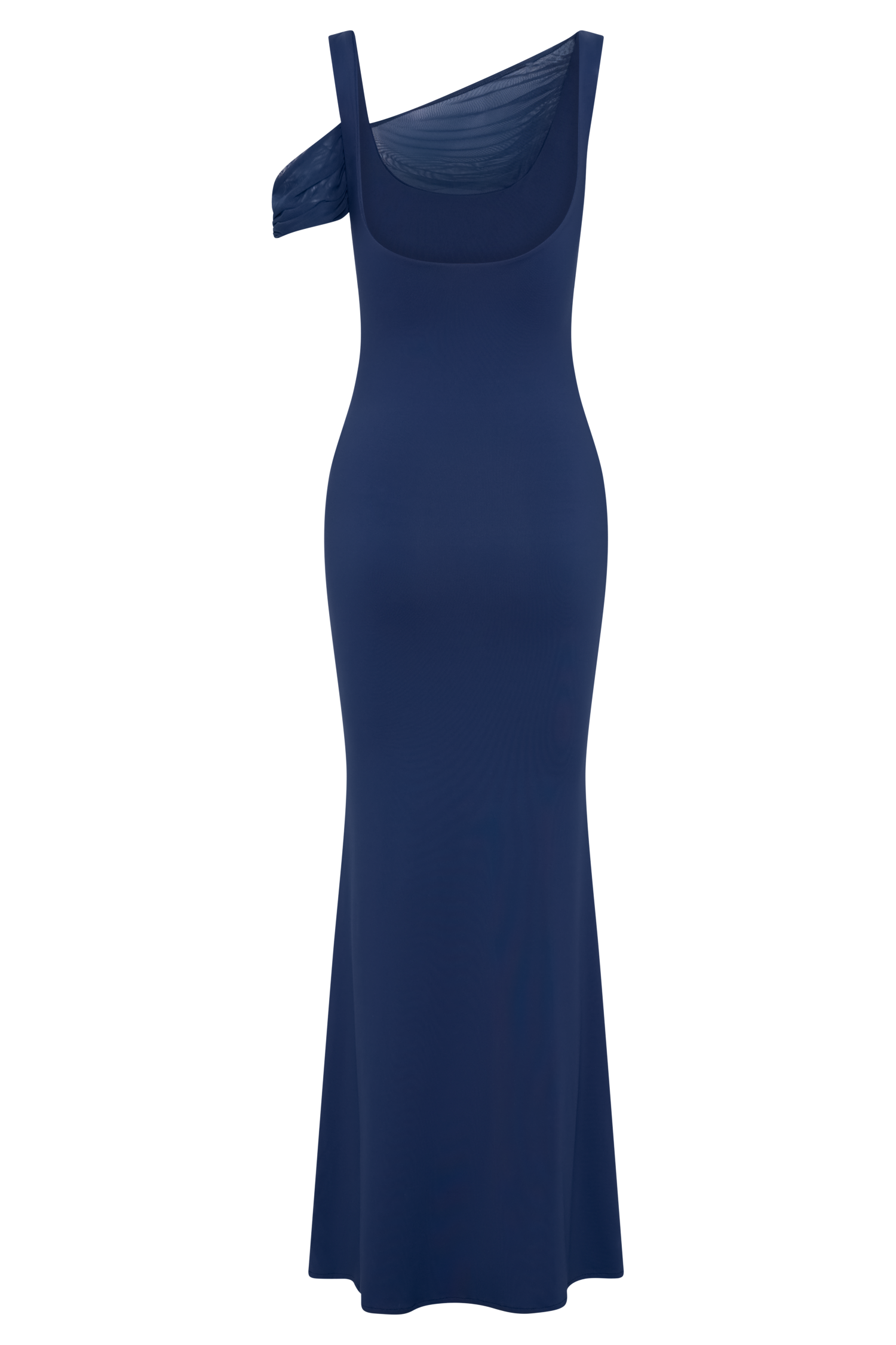 Janette Recycled Nylon And Mesh Sleeveless Maxi Dress - Navy