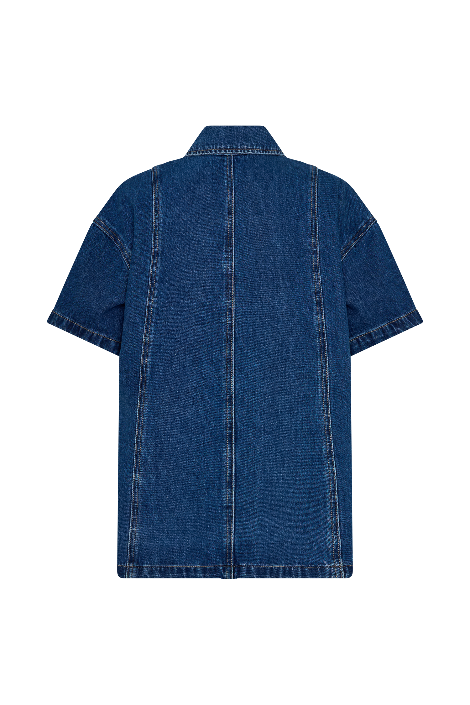 Maya Oversized Denim Shirt - Dark Blue