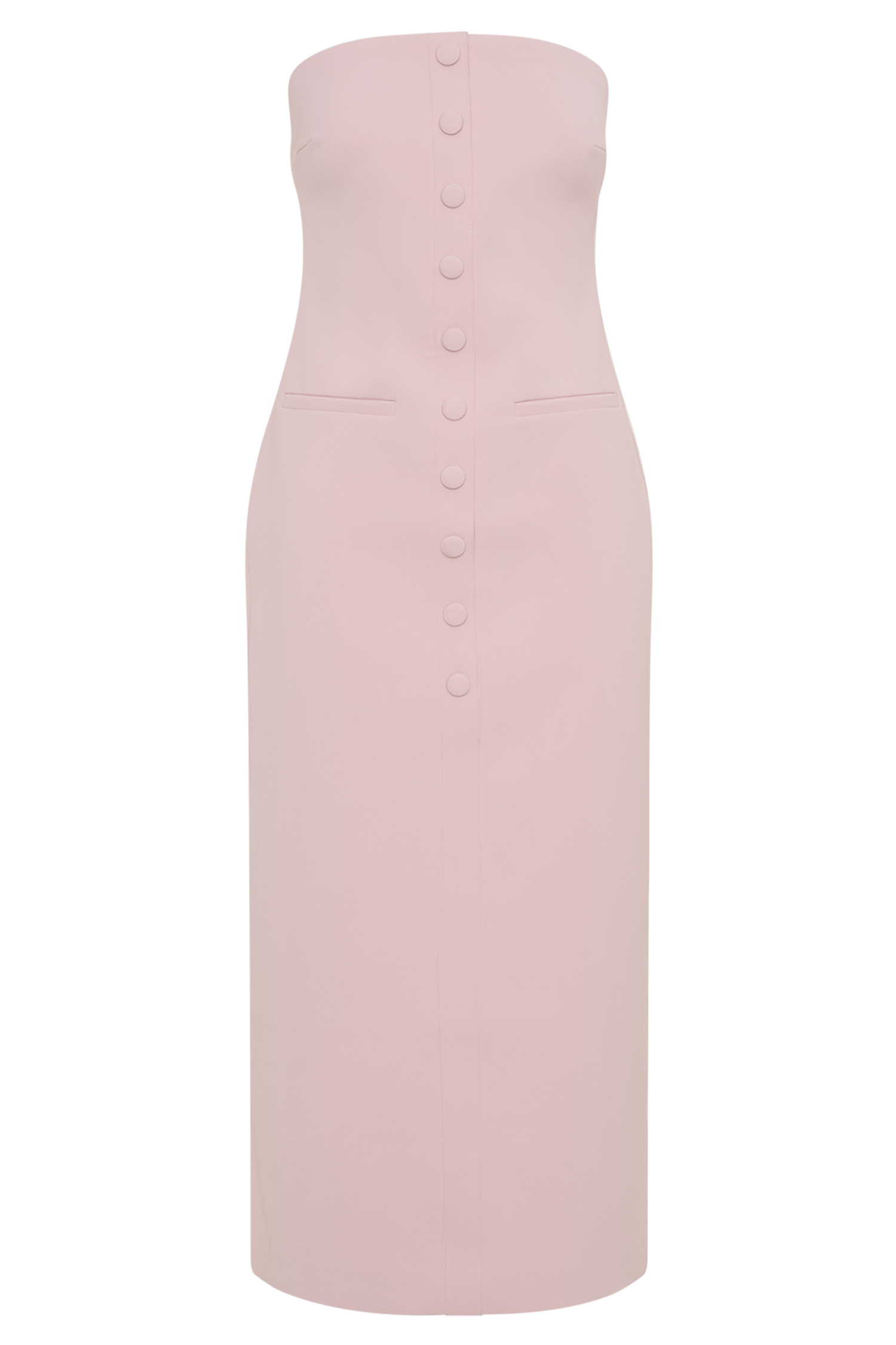Sussan Strapless Midi Dress - Powder Pink