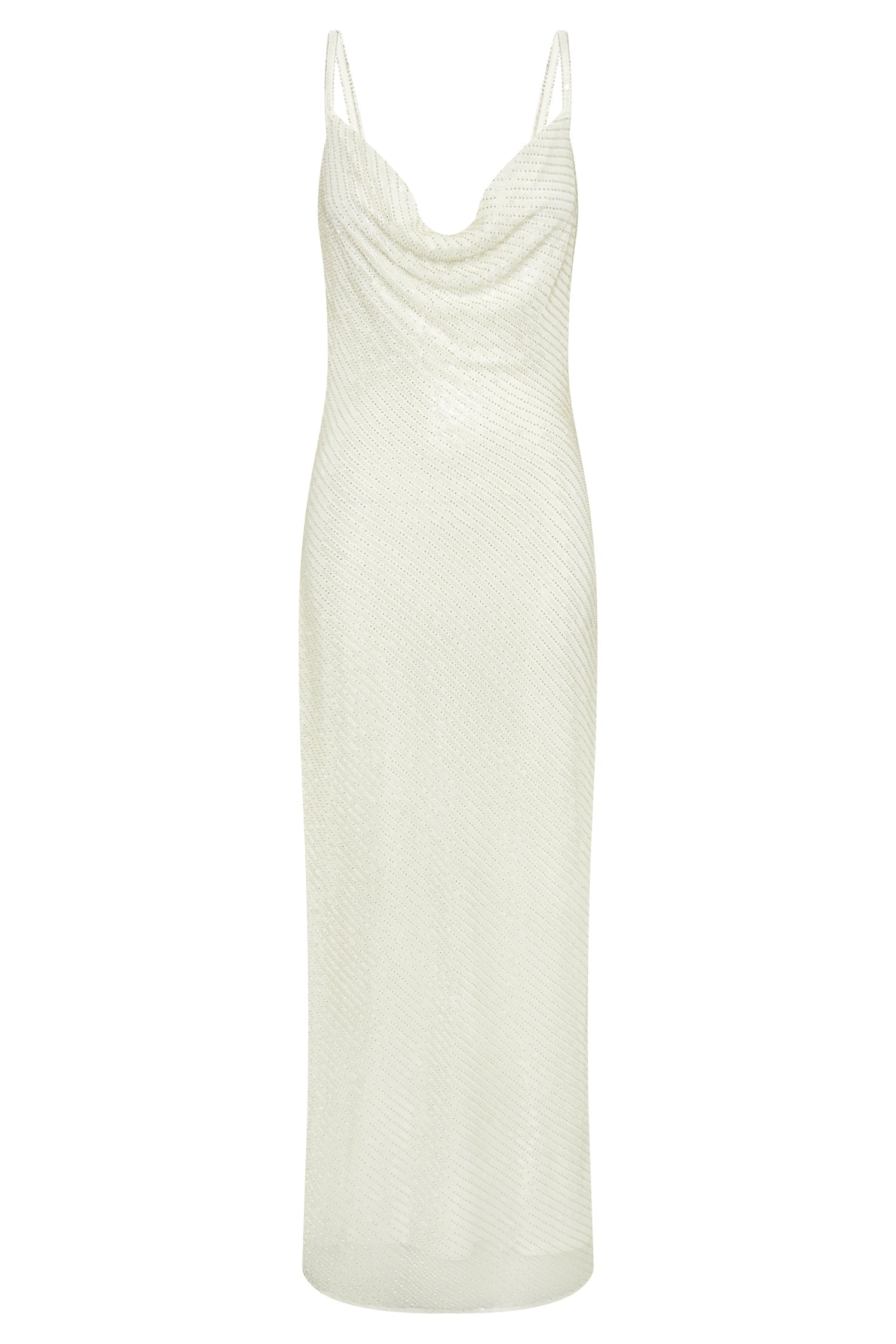 Marise Sequin Gown - White