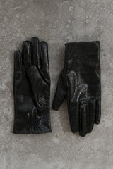 Atlas Faux Leather Crocodile Gloves - Black