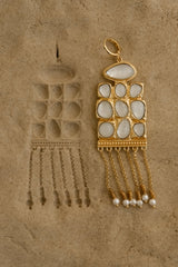 Annika Horizontal Resin Drop Earrings - Gold