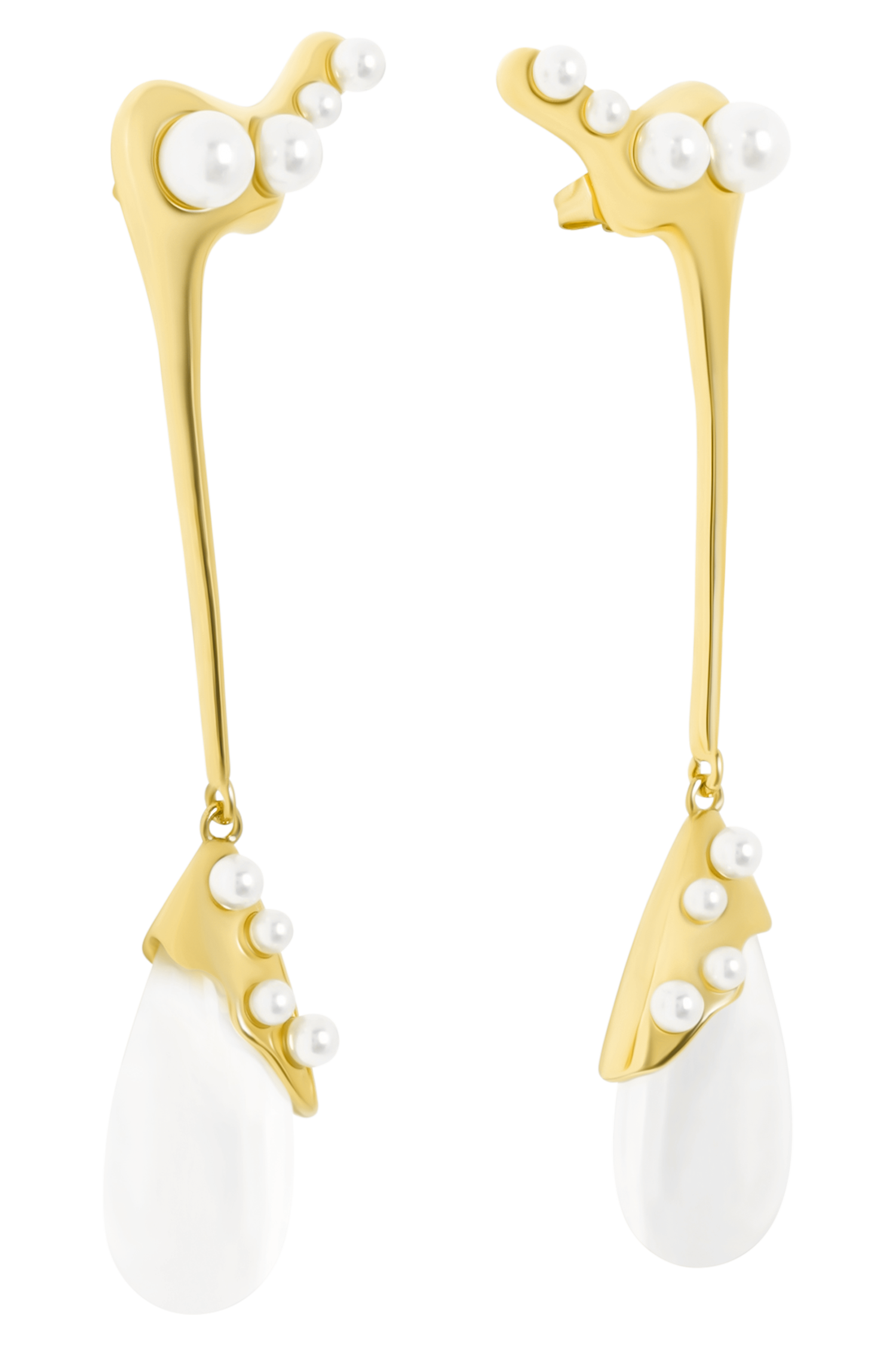 Adelaide Pearl Drop Earrings - Gold