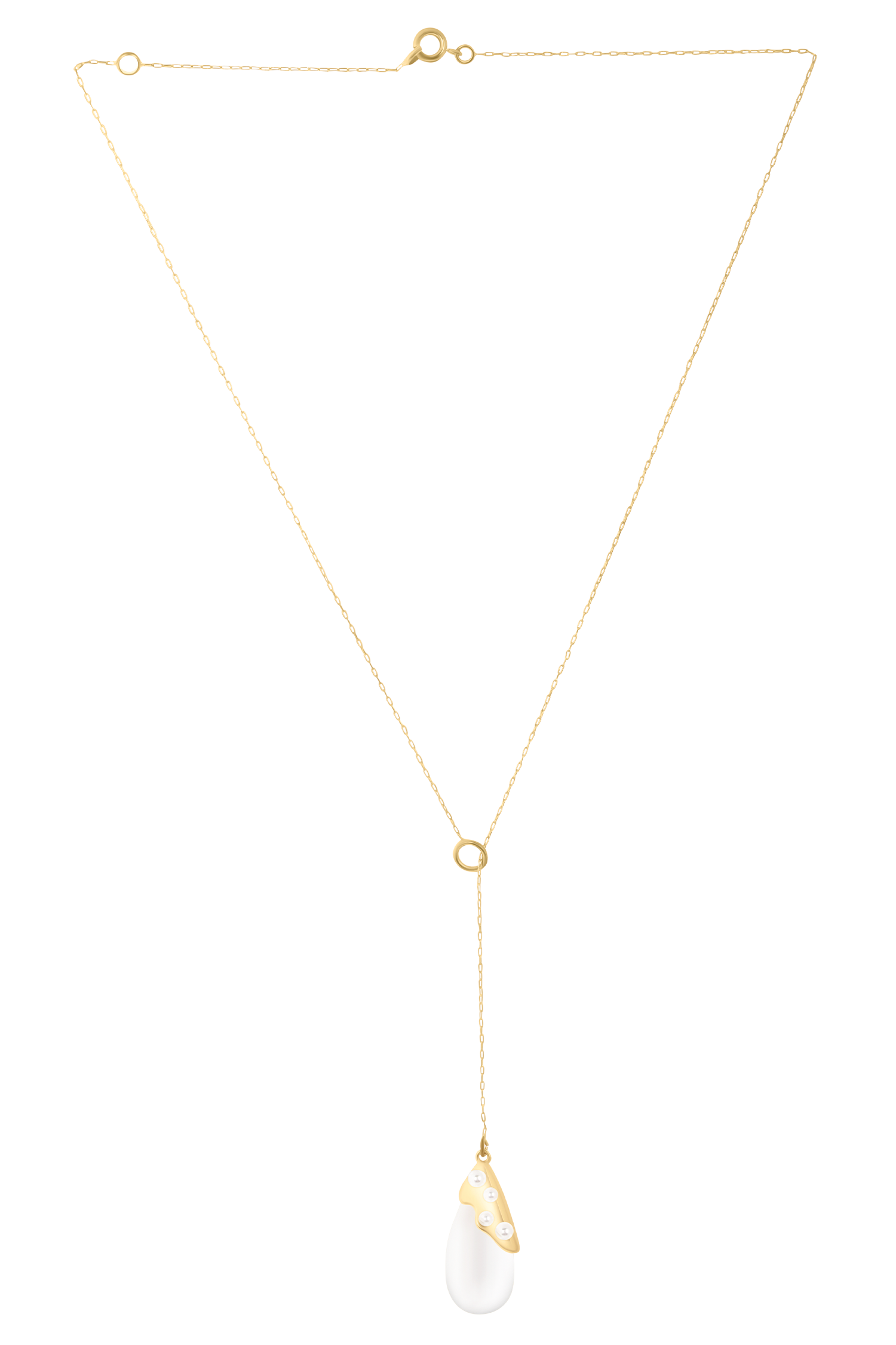 Augusta Teardrop Pendant Necklace - Gold