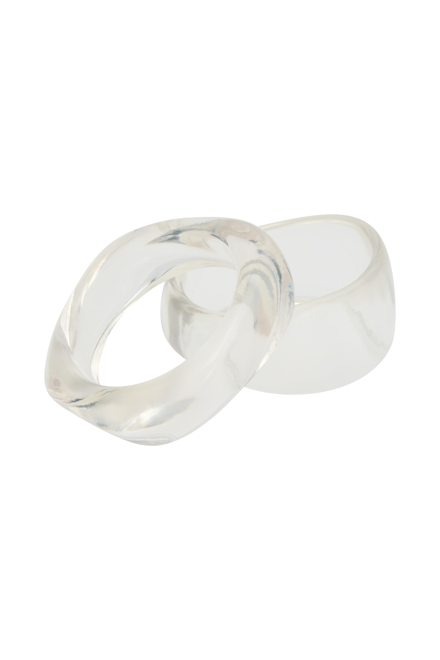 Marah Resin Bangle Set - Clear