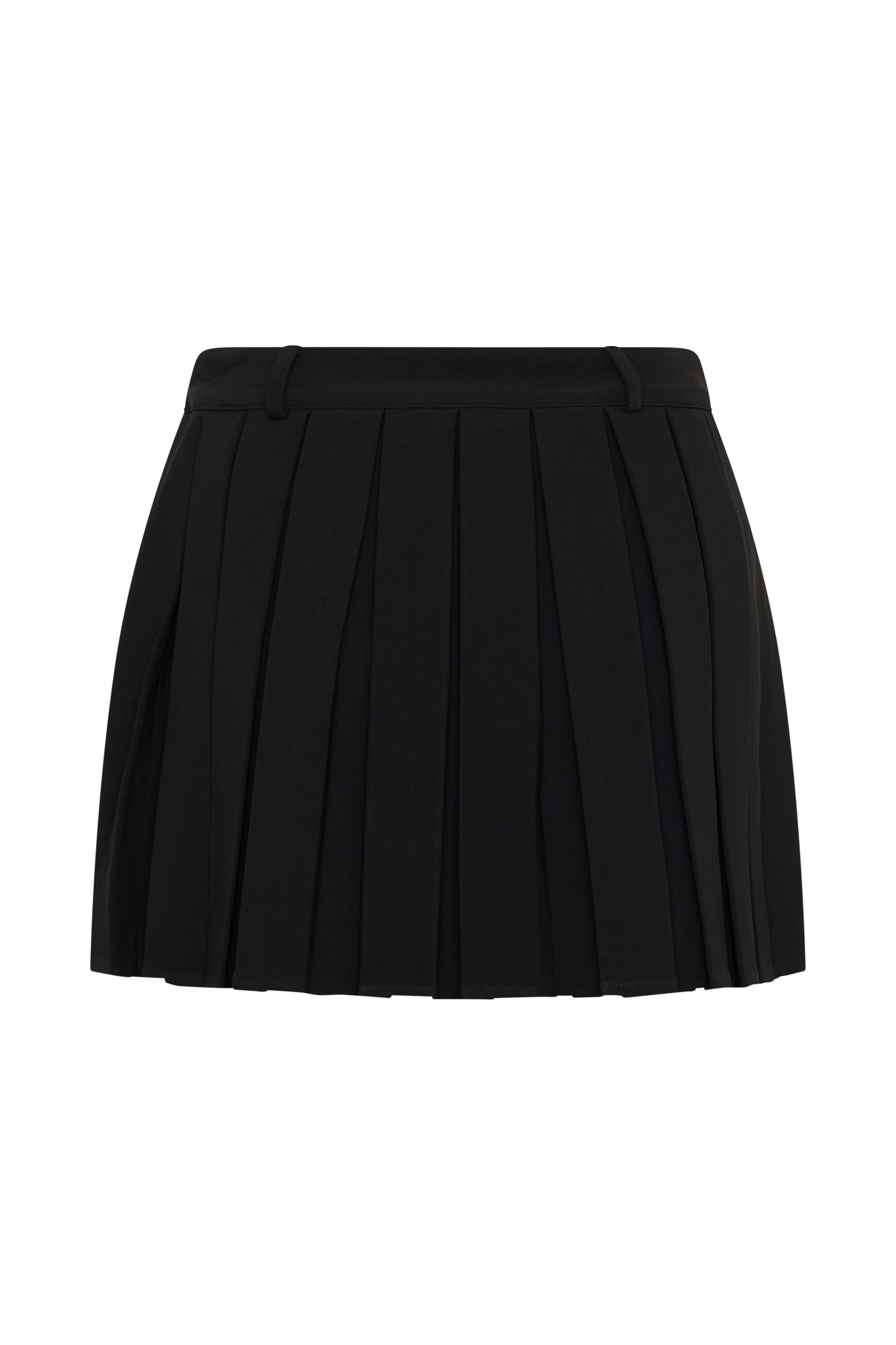 Mura Pleated Mini Skirt - Black