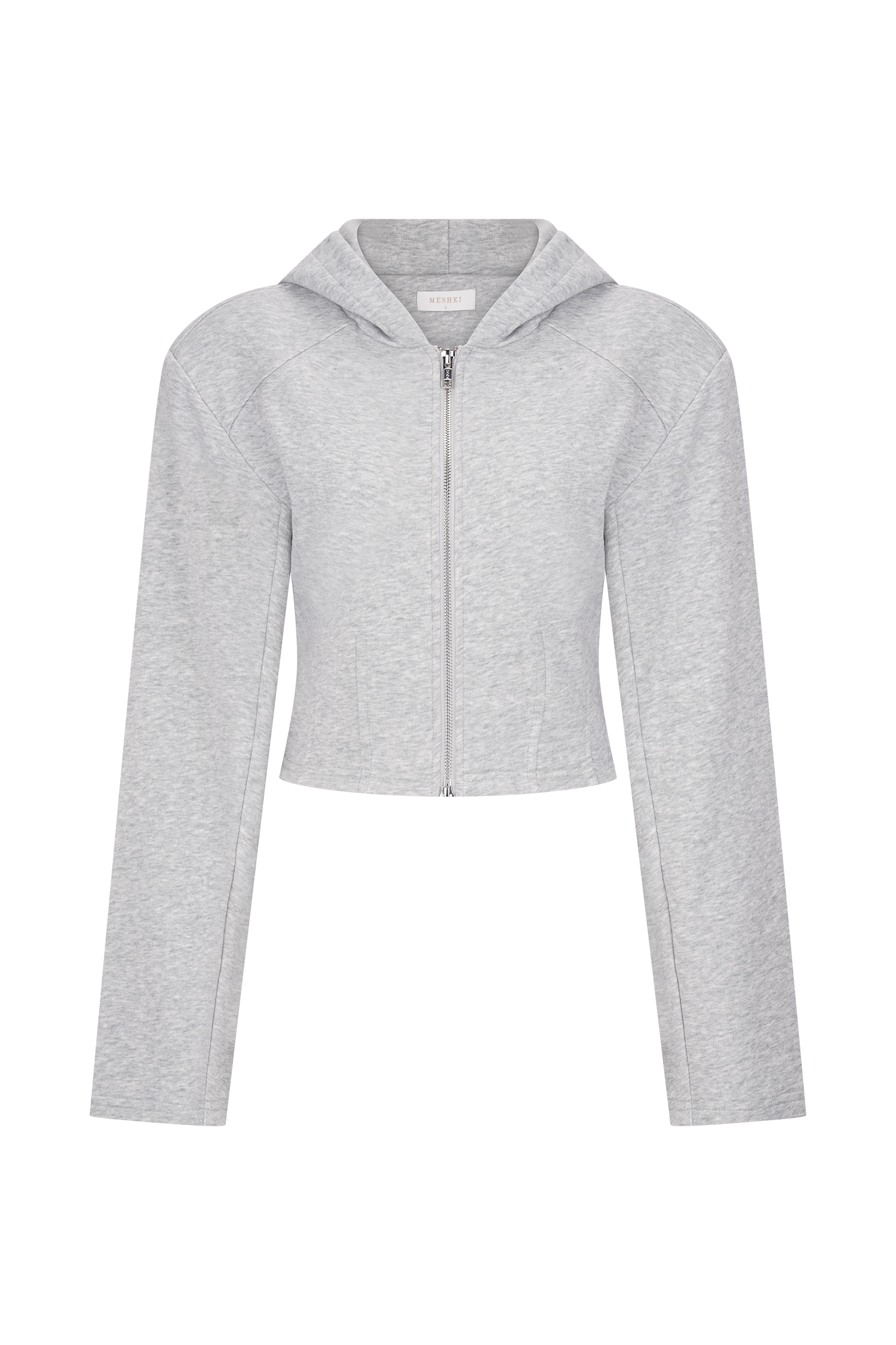 Quinn Zip Up Hoodie - Light Grey Marle